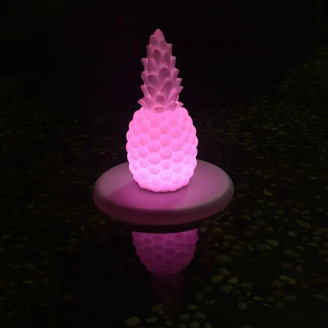 Alt view image 3 of 6 - Modern Home Deluxe Floating LED Glowing Pineapple w/Infrared Remote Control