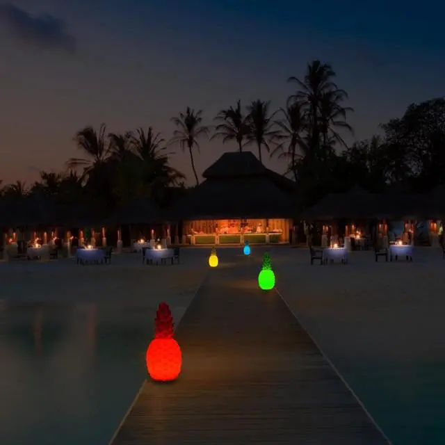 Alt view image 6 of 6 - Modern Home Deluxe Floating LED Glowing Pineapple w/Infrared Remote Control