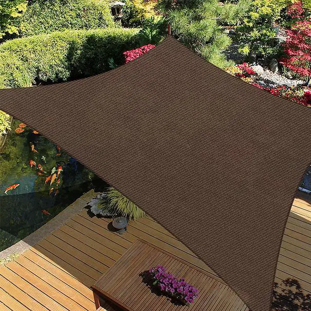 Main image of Modern Home Sail Shade Square  - 16.5' x 16.5' UV Sun Blocking Canopy (Brown)