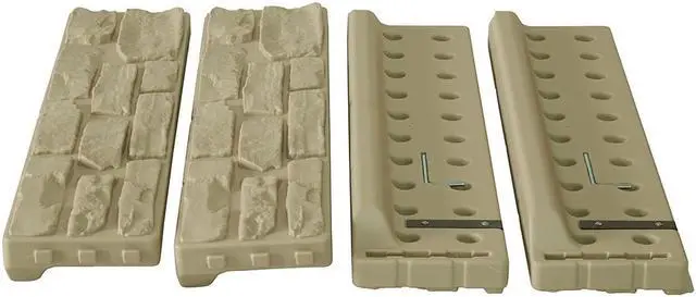 Alt view image 4 of 6 - Modern Home 4'x4' Stone Raised Garden Bed Kit - Modular Flower/Planter Kit (Beige)