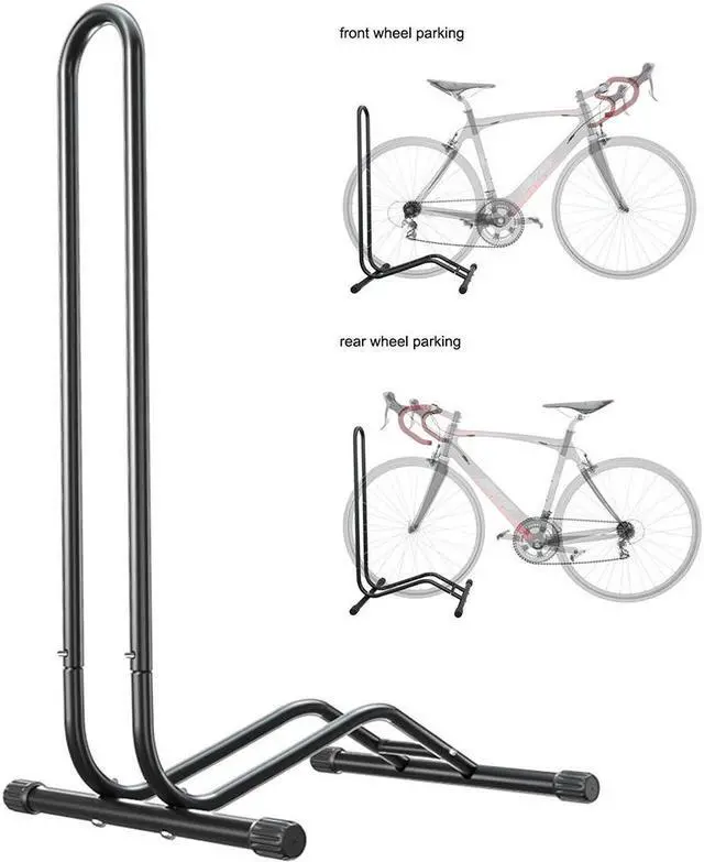 Alt view image 7 of 7 - Vandue Universal Freestanding Bicycle Parking Stand - Fits Road/Mountain Bikes - Indoor/Outdoor