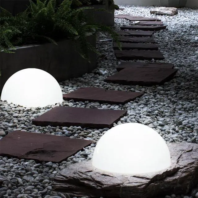 Alt view image 2 of 7 - Modern Home Deluxe Indoor/Outdoor LED Glowing Half Sphere w/Infrared Remote Control