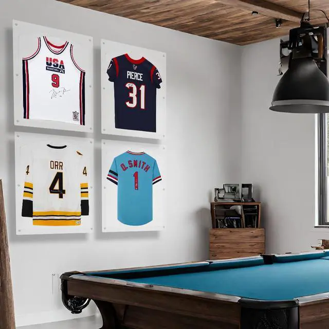 Alt view image 7 of 7 - OnDisplay Acrylic Sports Jersey Display Frame - Wall Mounted 3D Design with UV Protection - Memorabilia Storage Case - Baseball/Hockey/Basketball/Football/Soccer