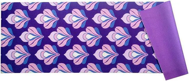 Main image of AUM 4mm Soft Foam Tech Lilla Series Yoga Exercise Mat - 68" x 24" (Ohm Flower A2)