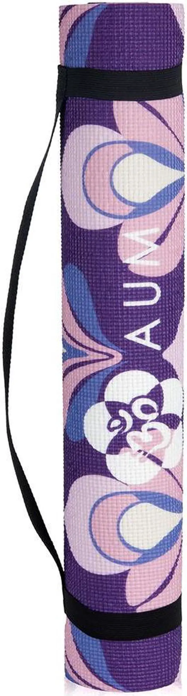 Alt view image 2 of 7 - AUM 4mm Soft Foam Tech Lilla Series Yoga Exercise Mat - 68" x 24" (Ohm Flower A2)