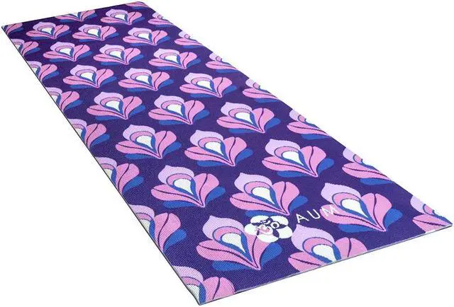 Alt view image 4 of 7 - AUM 4mm Soft Foam Tech Lilla Series Yoga Exercise Mat - 68" x 24" (Ohm Flower A2)
