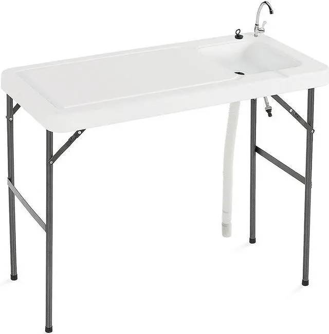 Alt view image 3 of 7 - Modern Home Portable Folding Outdoor Fish Fillet Table for Cleaning/Cutting