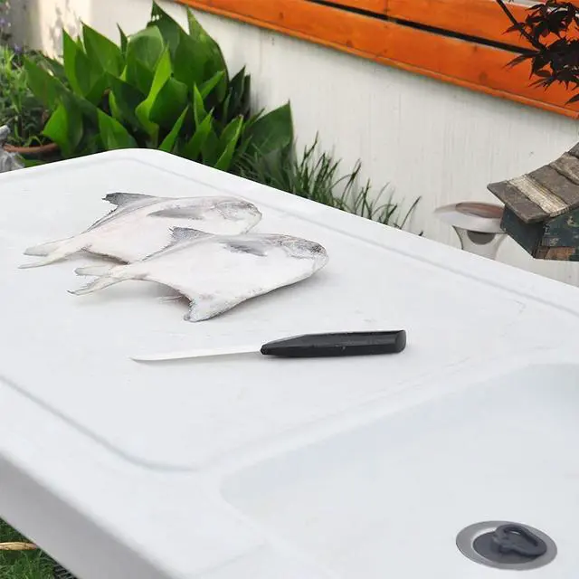 Alt view image 4 of 7 - Modern Home Portable Folding Outdoor Fish Fillet Table for Cleaning/Cutting