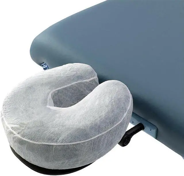 Main image of Royal Massage Set of 50 Disposable Fitted Face Cradle Covers - Massage Table Headrest Sheet with Non-Stick Elastic Grip