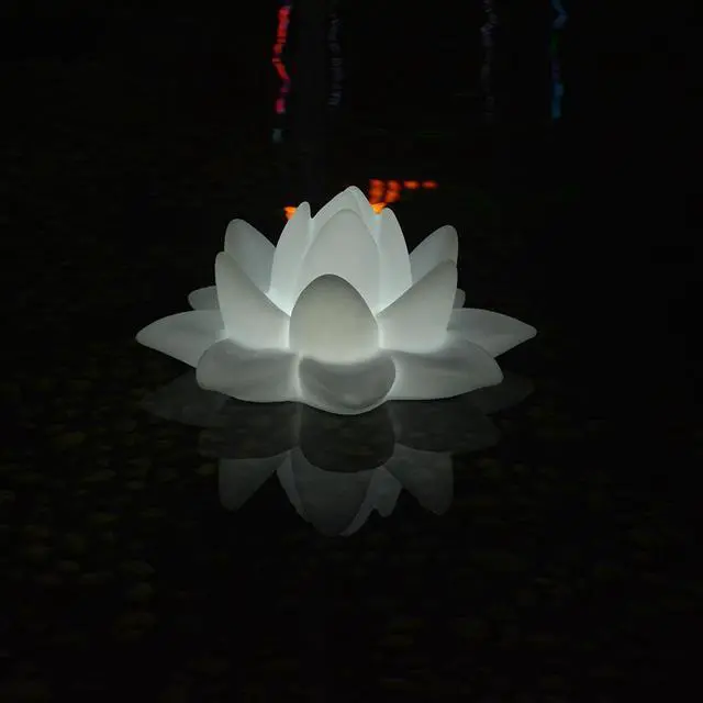 Alt view image 4 of 5 - Modern Home Deluxe Floating LED Glowing Lotus Flower w/Infrared Remote Control