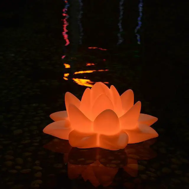 Alt view image 2 of 5 - Modern Home Deluxe Floating LED Glowing Lotus Flower w/Infrared Remote Control