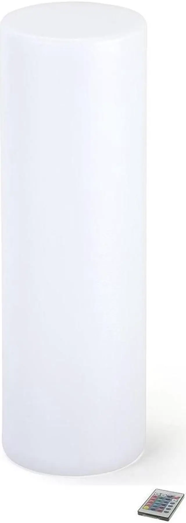Alt view image 5 of 7 - Modern Home LED Glowing Cylinder Pillar w/Infrared Remote Control (28" x 9.5")