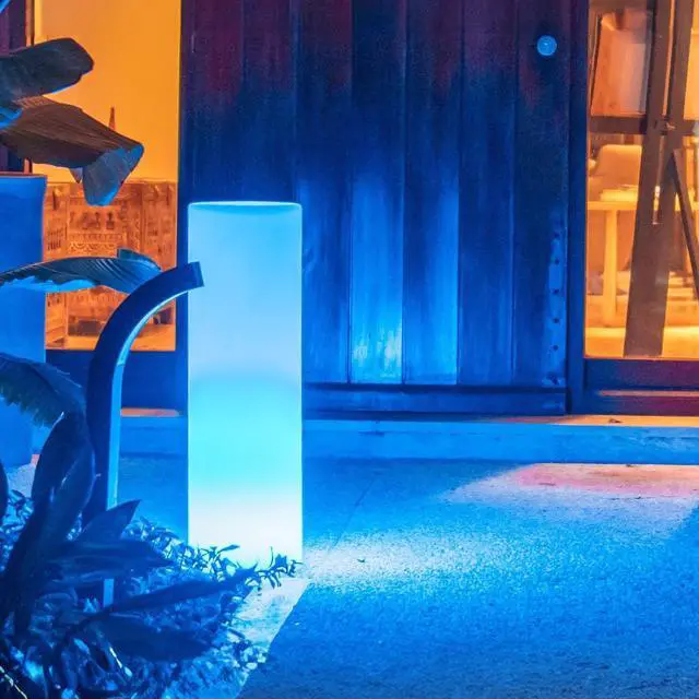 Alt view image 4 of 7 - Modern Home LED Glowing Cylinder Pillar w/Infrared Remote Control (28" x 9.5")