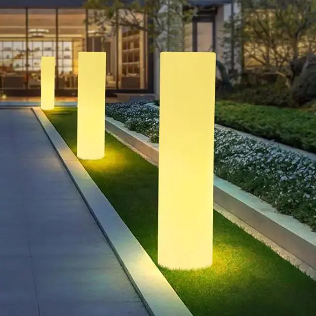 Alt view image 7 of 7 - Modern Home LED Glowing Cylinder Pillar w/Infrared Remote Control (28" x 9.5")