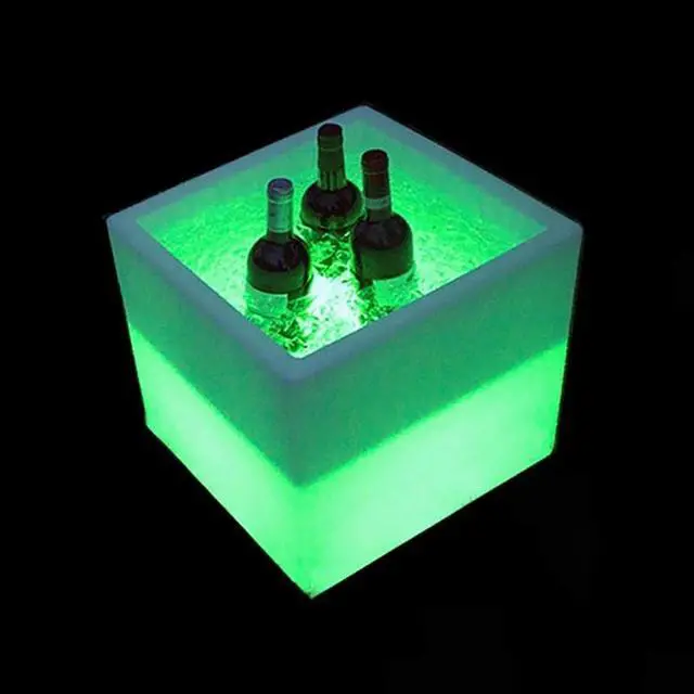 Alt view image 2 of 7 - Modern Home LED Light Color Changing Glow Nightstand/Bookcase/Shelf/Bar Display/Ice Bucket