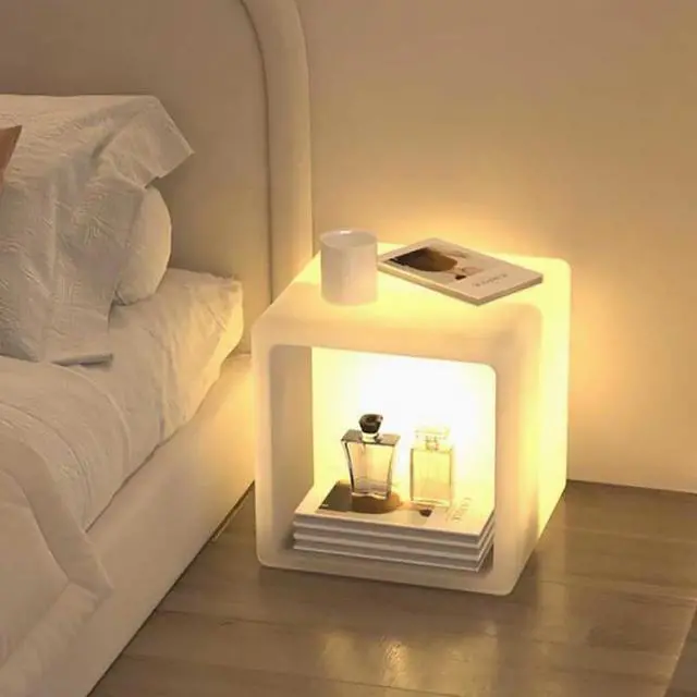 Alt view image 4 of 7 - Modern Home LED Light Color Changing Glow Nightstand/Bookcase/Shelf/Bar Display/Ice Bucket