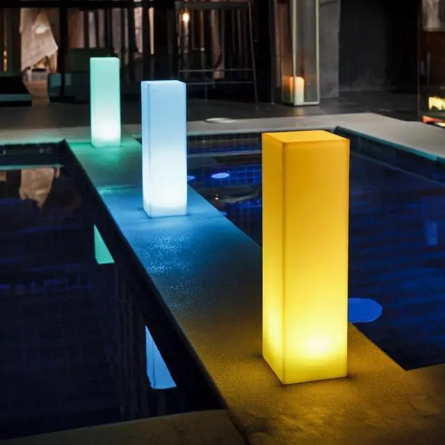 Main image of Modern Home LED Glowing Square Pillar w/Infrared Remote Control (31.5")