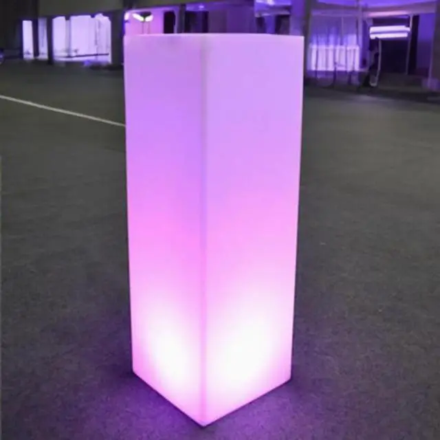 Alt view image 5 of 7 - Modern Home LED Glowing Square Pillar w/Infrared Remote Control (31.5")