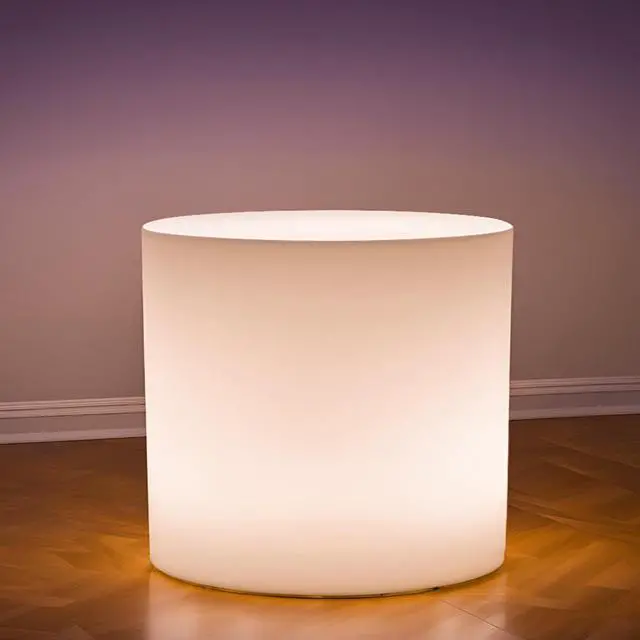 Alt view image 2 of 7 - Vandue Modern Home Wireless LED Glowing Cylinder Stool w/Infrared Remote Control (16")