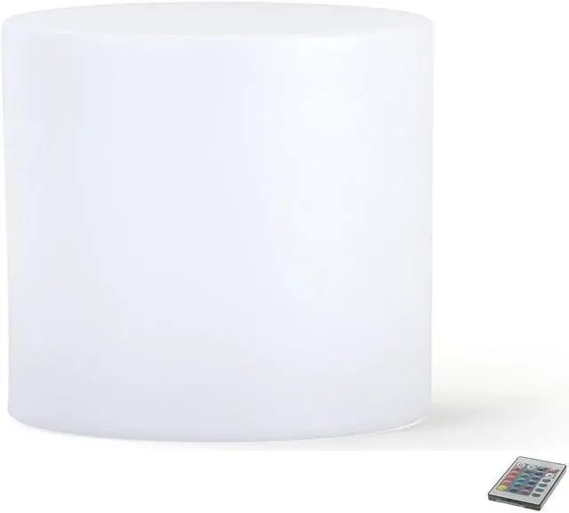 Alt view image 4 of 7 - Vandue Modern Home Wireless LED Glowing Cylinder Stool w/Infrared Remote Control (16")