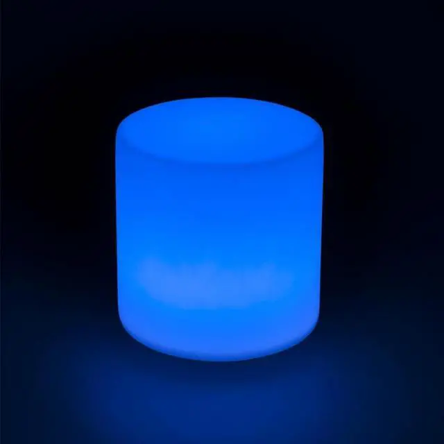 Alt view image 7 of 7 - Vandue Modern Home Wireless LED Glowing Cylinder Stool w/Infrared Remote Control (16")