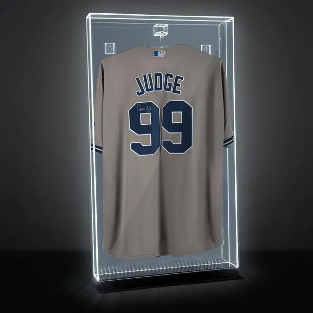 Main image of OnDisplay Lux UV Locking Acrylic Wall Mount/Freestanding Jersey Display Case with Lights and Remote Control - All Sports Jerseys