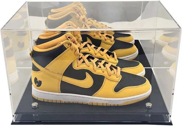 Alt view image 2 of 7 - OnDisplay Deluxe UV-Protected Sneaker/Shoe Display Case w/Mirror Wall and Black Luxe Base