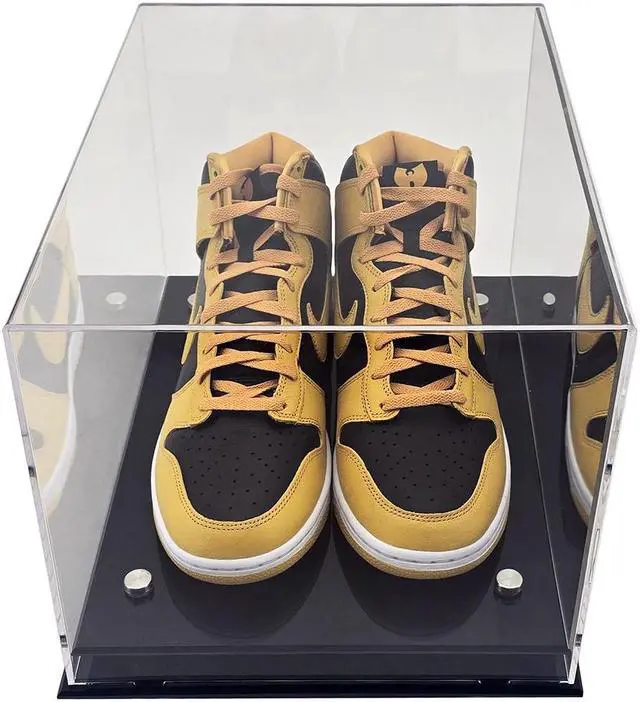 Alt view image 3 of 7 - OnDisplay Deluxe UV-Protected Sneaker/Shoe Display Case w/Mirror Wall and Black Luxe Base