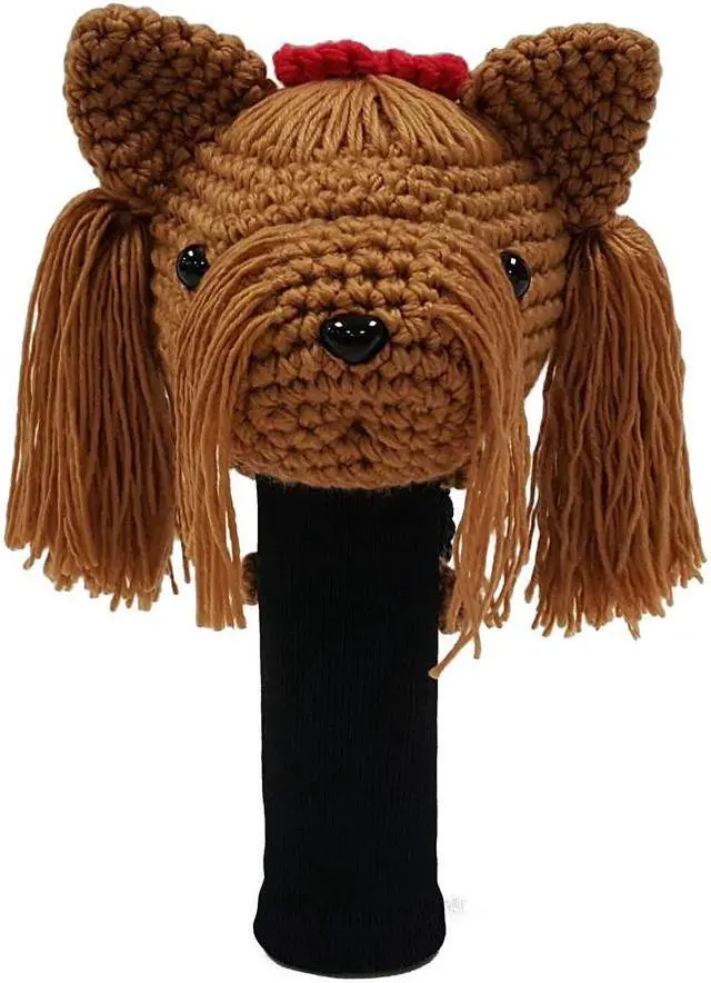 Alt view image 2 of 2 - StitchHead Hand Stitched Yarn Animal Driver/Wood Head Cover (Yorkshire Terrier)