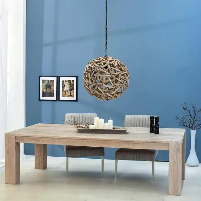 Alt view image 2 of 7 - Modern Home Nautical Natural Driftwood Ceiling 20" Ball Pendant Light - Seaside Ocean Beach Chandelier