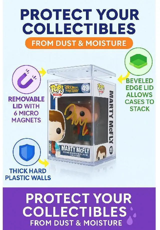 Alt view image 2 of 7 - OnDisplay Premium Hard Protector Case for 4" Funko POP® Dolls - Stackable Acrylic Display Case (4)