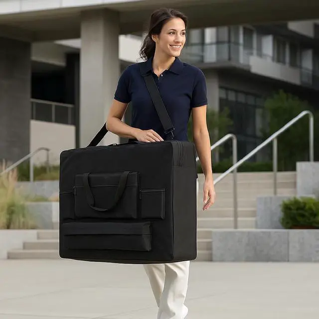 Alt view image 3 of 6 - Royal Massage Deluxe Black Universal Oversized Massage Table Carry Case