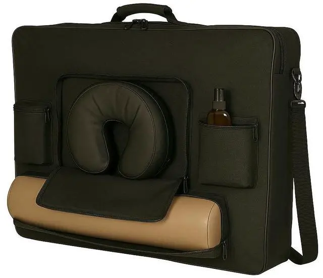 Alt view image 5 of 6 - Royal Massage Deluxe Black Universal Oversized Massage Table Carry Case