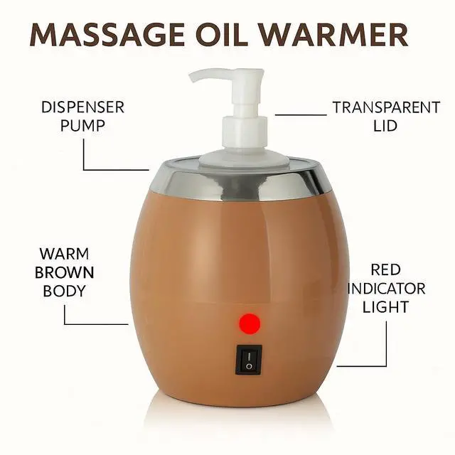 Alt view image 5 of 7 - Royal Massage Electric Massage Oil Heater  8oz Bottle Capacity with Pump Dispenser