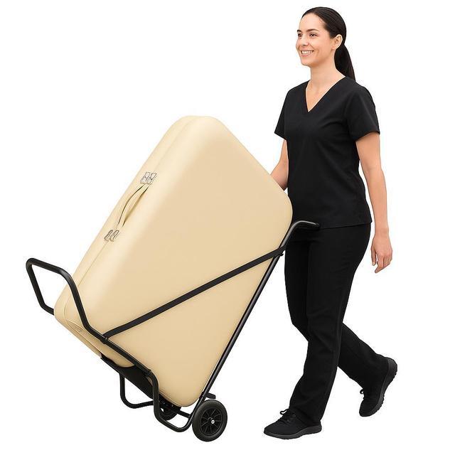 Alt view image 4 of 7 - Royal Massage Heavy-Duty Massage Table Cart with Wheels  Universal Folding Table Transport Dolly Cart