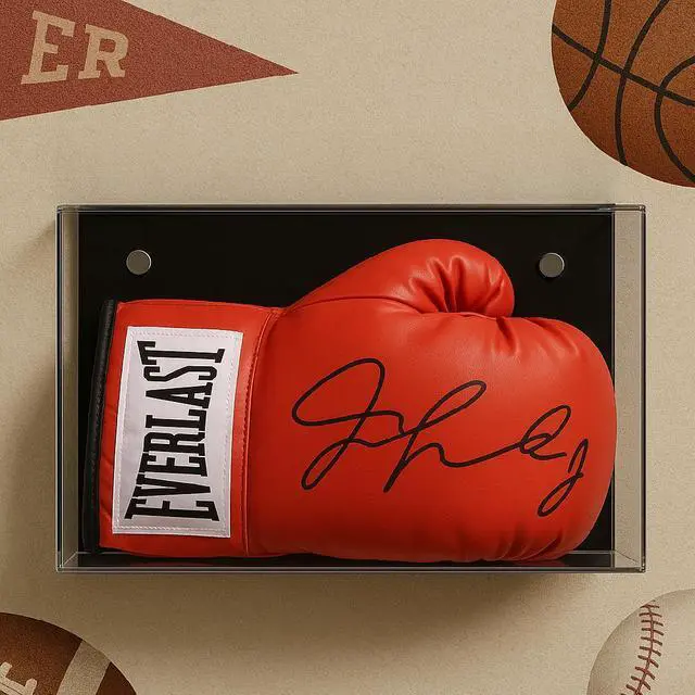 Alt view image 7 of 7 - OnDisplay Deluxe UV-Protected Boxing Glove Display Case - Black Base