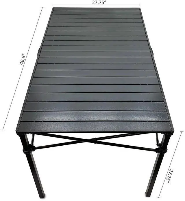 Alt view image 7 of 7 - GoTEAM! Portable Heavy Duty Aluminum Roll-Top Table (Large)