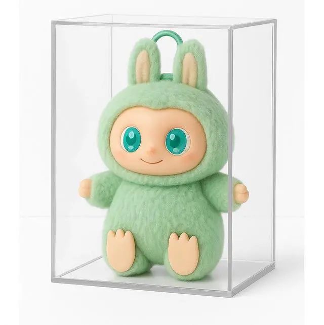 Alt view image 6 of 7 - OnDisplay Premium Hard Protector Case for Labubu® Dolls and Keychains  - Stackable Acrylic Display Case (1)
