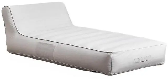 Alt view image 2 of 6 - California Sun Allora Luxury Inflatable Fabric Sun Lounger Pool Float Chaise - Poolside Lounge Chair (Beige)