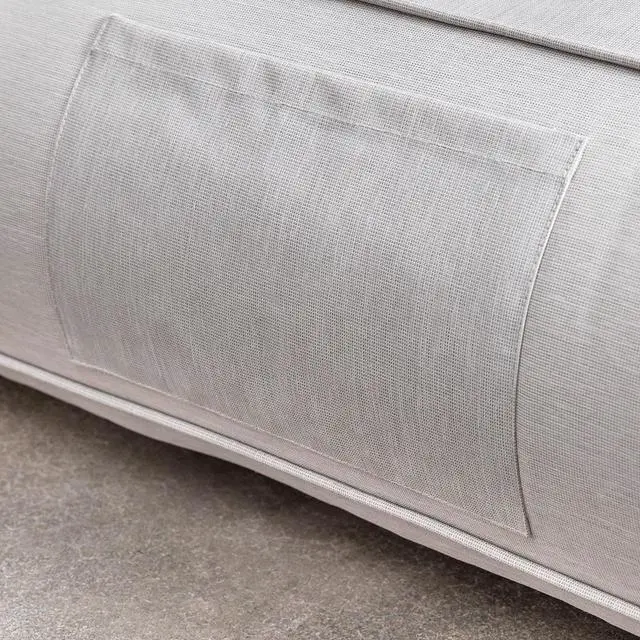 Alt view image 5 of 6 - California Sun Allora Luxury Inflatable Fabric Sun Lounger Pool Float Chaise - Poolside Lounge Chair (Beige)