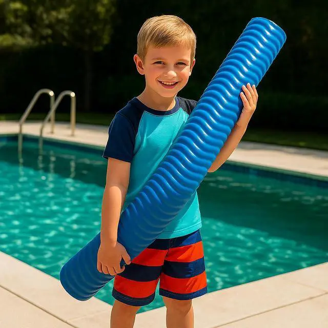 Alt view image 3 of 7 - California Sun Deluxe Unsinkable Ultra Soft Foam Cushion Pool Noodle - Ocean Blue