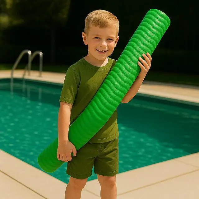 Alt view image 3 of 7 - California Sun Deluxe Unsinkable Ultra Soft Foam Cushion Pool Noodle - Key Lime