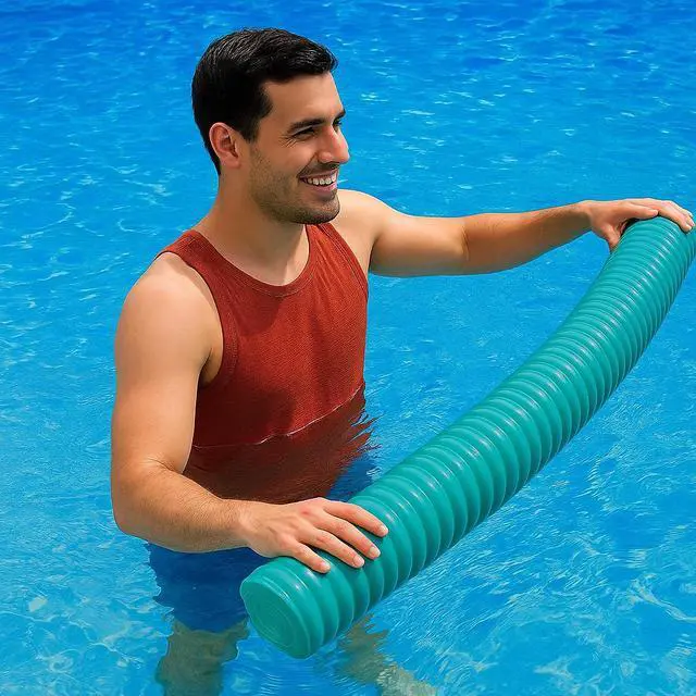 Alt view image 6 of 7 - California Sun Deluxe Unsinkable Ultra Soft Foam Cushion Pool Noodle - Teal