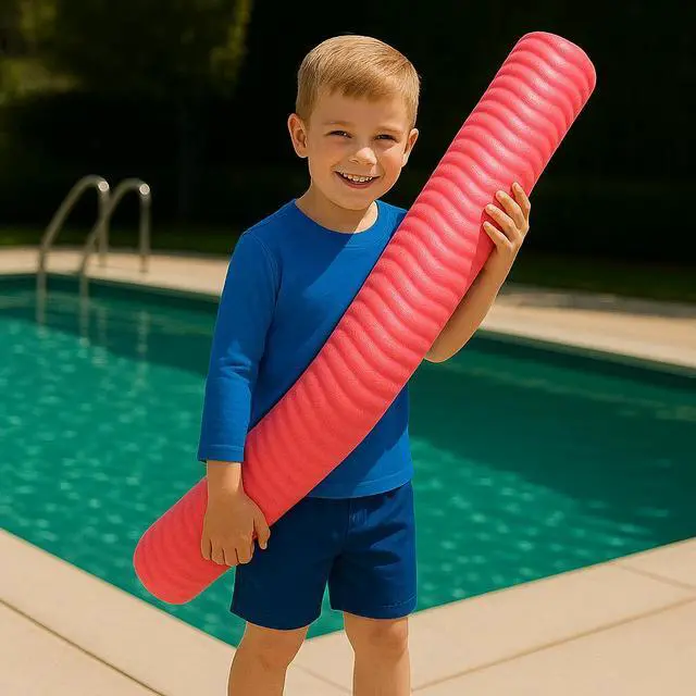 Alt view image 3 of 7 - California Sun Deluxe Unsinkable Ultra Soft Foam Cushion Pool Noodle - Coral