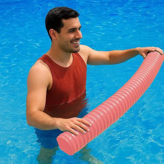 Alt view image 6 of 7 - California Sun Deluxe Unsinkable Ultra Soft Foam Cushion Pool Noodle - Coral