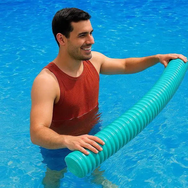 Alt view image 6 of 7 - California Sun Deluxe Unsinkable Ultra Soft Foam Cushion Pool Noodle - Aquamarine
