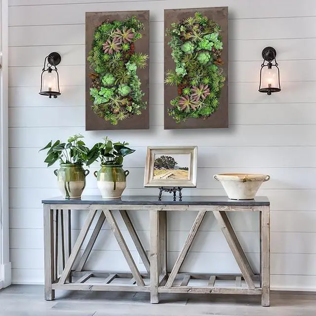 Alt view image 4 of 6 - Modern Home Living Wall Galvanized Steel/Zinc Succulent Planter (Rust Zinc, 12 Pocket)