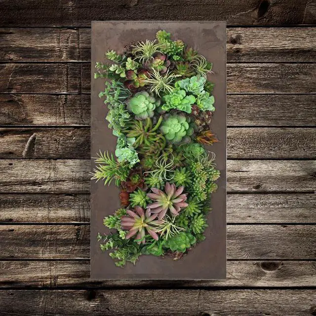 Alt view image 3 of 6 - Modern Home Living Wall Galvanized Steel/Zinc Succulent Planter (Rust Zinc, 12 Pocket)