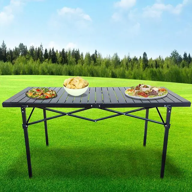 Alt view image 3 of 7 - GoTEAM! Portable Heavy Duty Aluminum Roll-Top Table (X-Large)