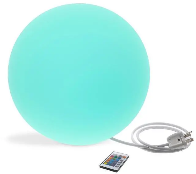 Alt view image 2 of 11 - Modern Home LED Glow Ball  Color-Changing Plug-In Light Orb Sphere for Indoor & Outdoor Use - Plug-In Direct Wired (20")